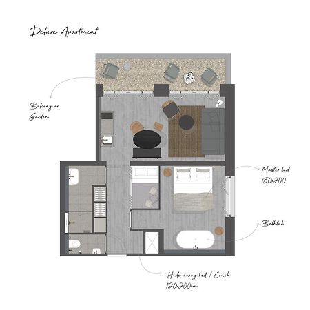 Boutique Hotel Benedict Noordwijk Zewnętrze zdjęcie A floor plan of a typical apartment